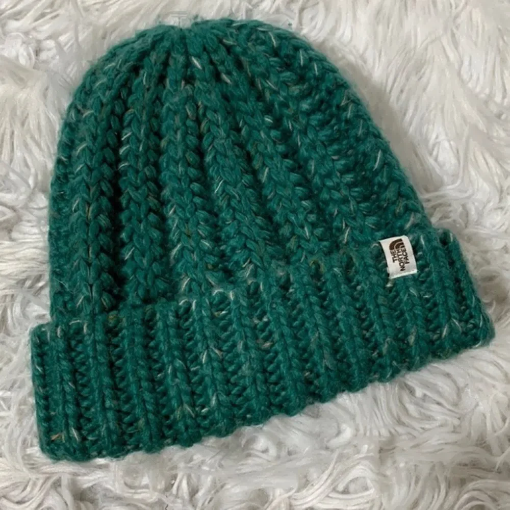 THE NORTH Face Rhodina beanie chunky knit foldover NWOT women’s one size